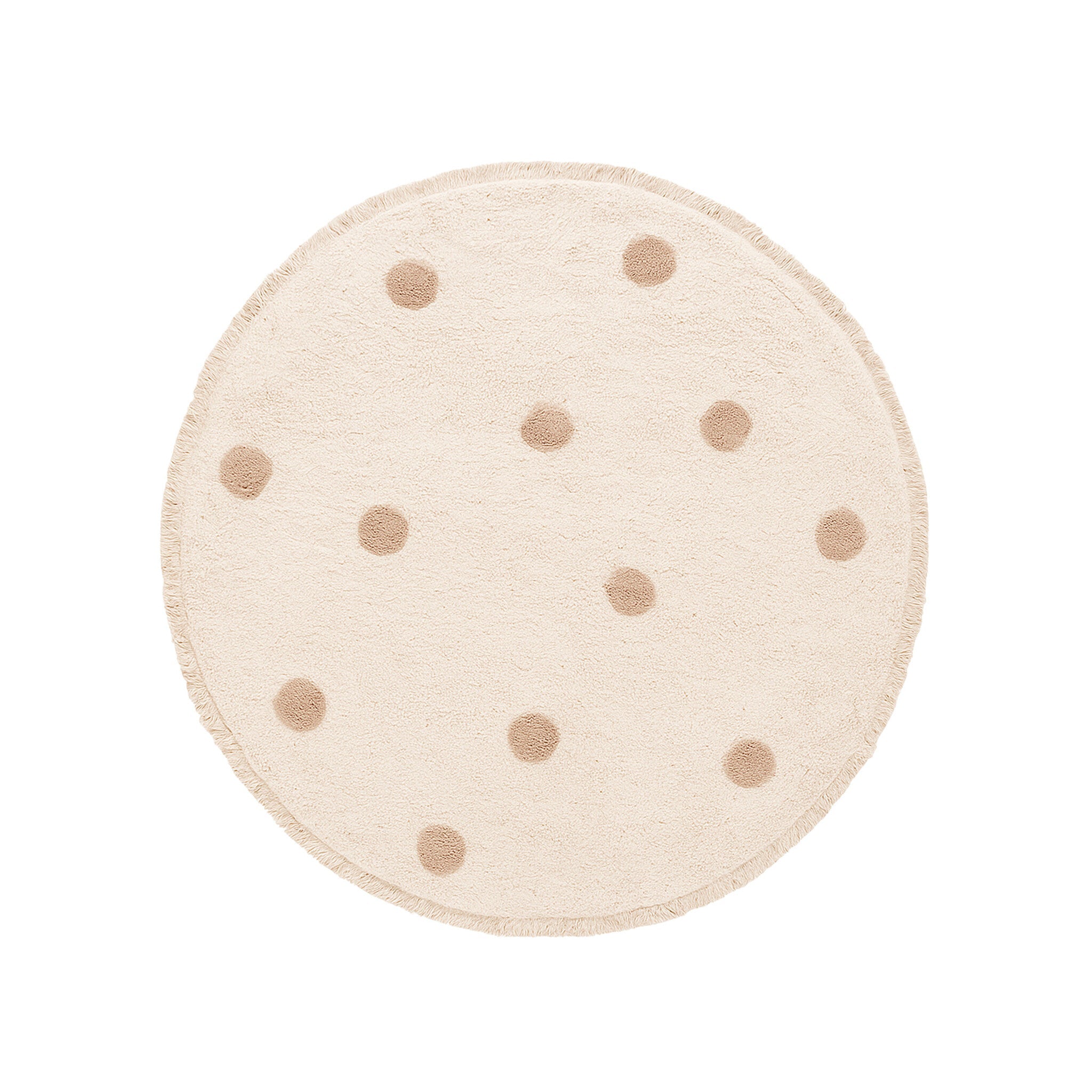 Round Kids’ Rug – Lou Dots Taupe