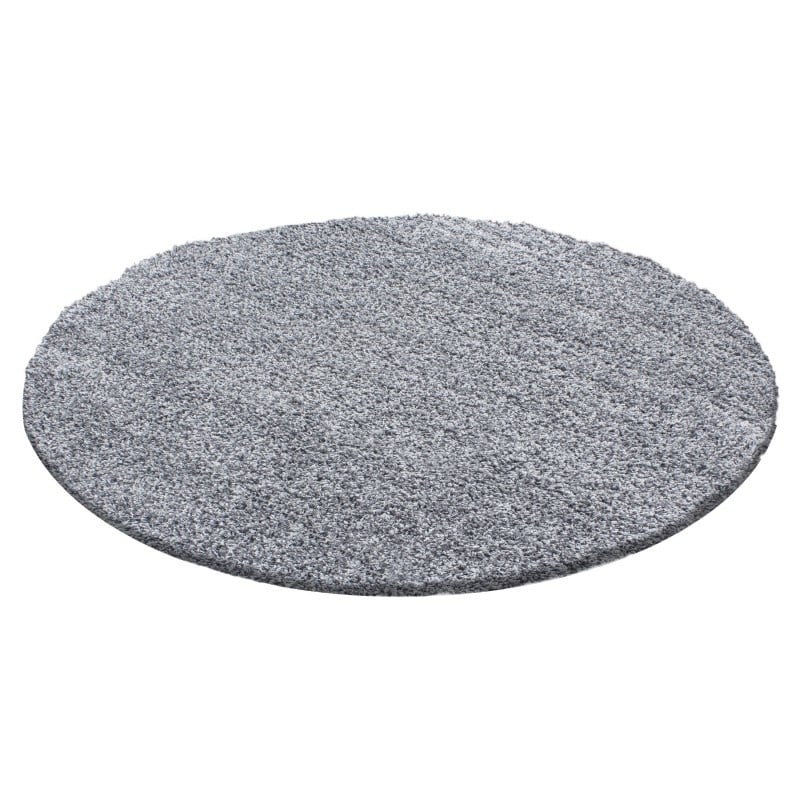Round high-pile floor rug - Life Light Grey