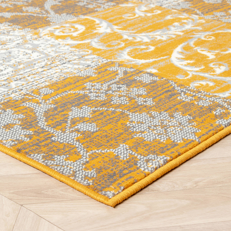 Patchwork Rug - Famous Ochre Yellow