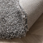 Round high-pile rug - Yves Grey