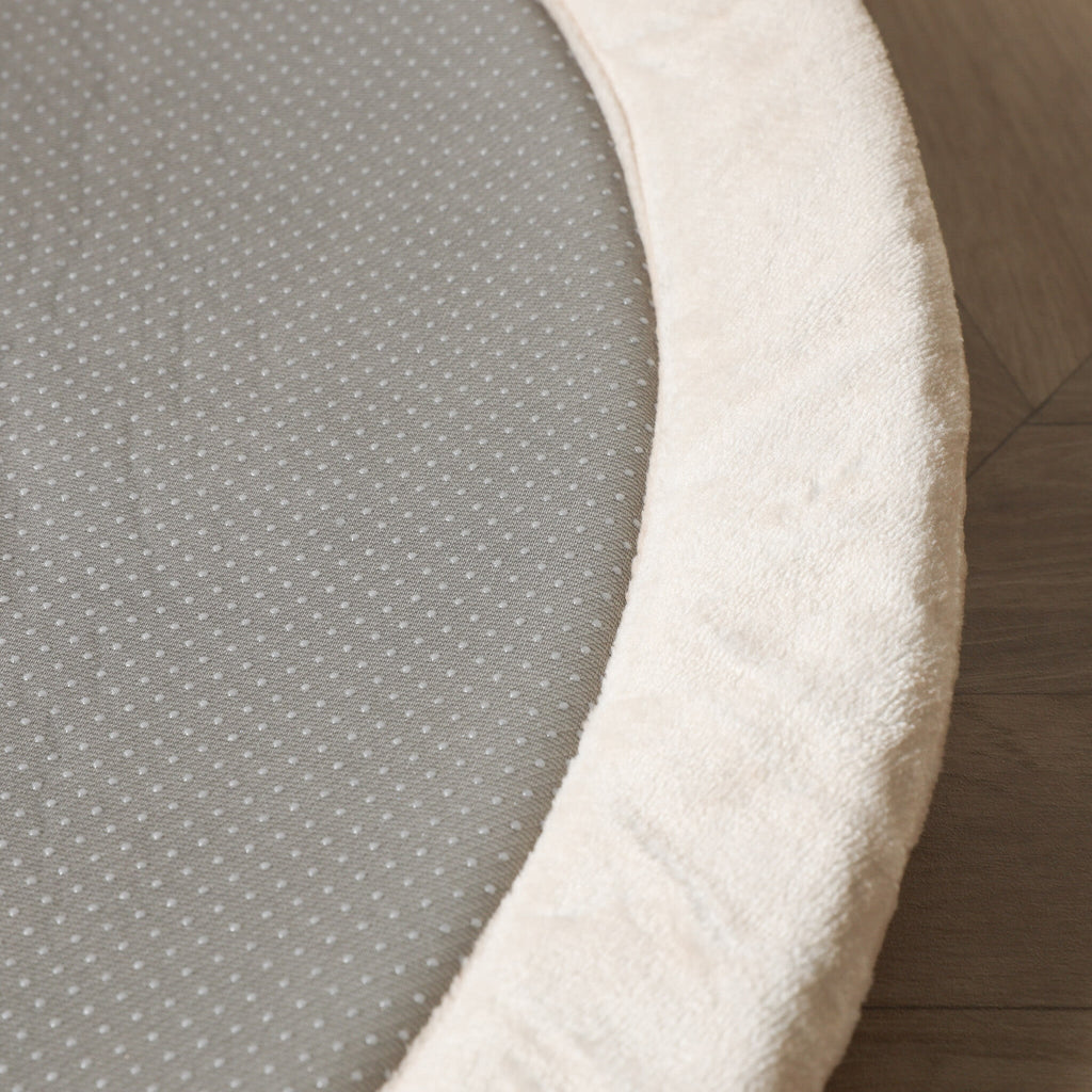 Round washable play mat - Flo Beige