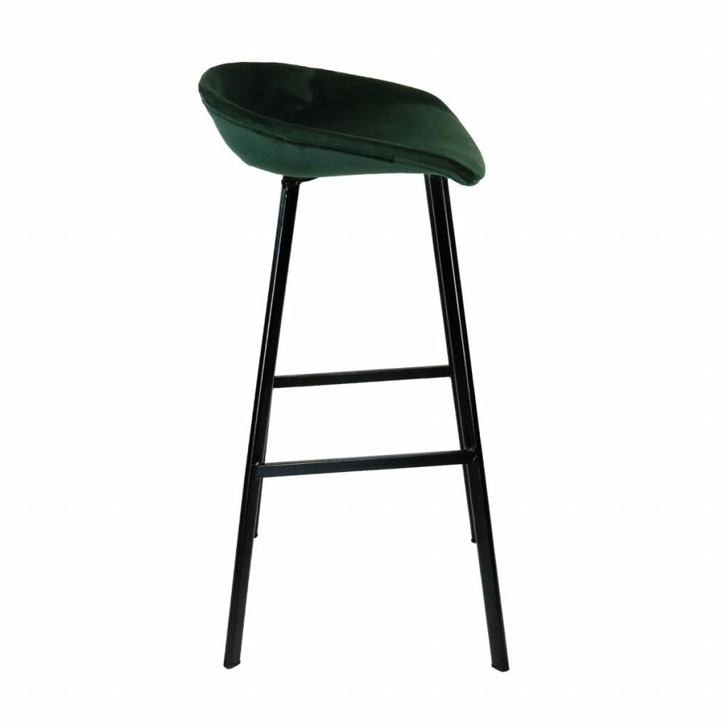 Velvet bar stool - Green