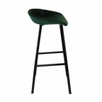 Velvet bar stool - Green