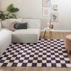 Retro Rug - Gambit Purple/White