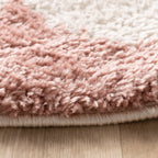 Round Washable Rug – Myrre Pink/White