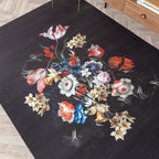 Floral Rug - Florine Black/Blue