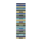 Modern Hallway Runner - Illo Piano Green/Multicolor