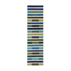 Modern Hallway Runner - Illo Piano Green/Multicolor