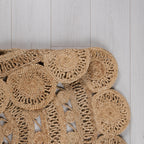 Round jute floor rug - Eduno Natural