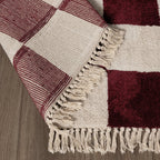 Checkerboard rug - Blox Fringe Red