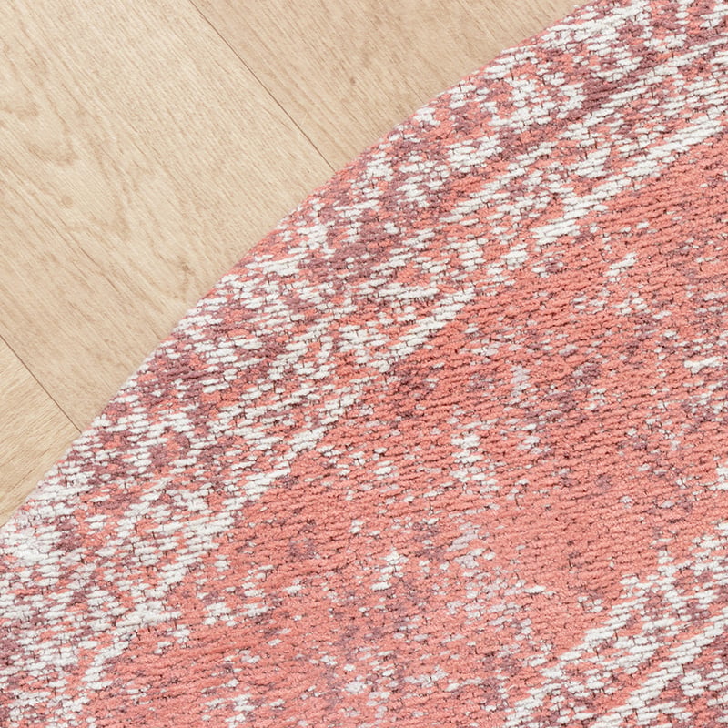Round Vintage Rug - Admire Pink