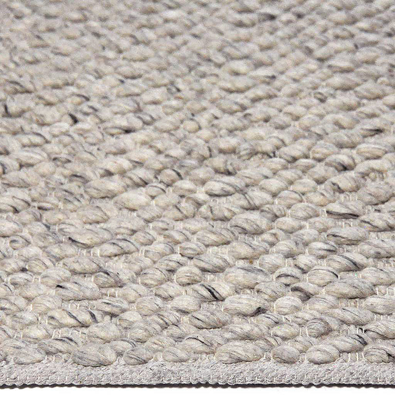 Wool floor rug - Leona Silver/Grey