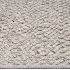 Wool floor rug - Leona Silver/Grey