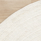 Round Wool Rug - Wise White