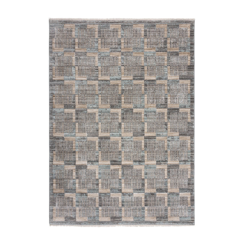 Checkered floor rug - Enrico Gray
