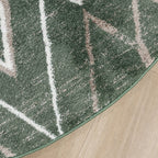 Berber rug round - Blend Diamond Green