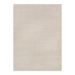 Wool floor rug - Louise White