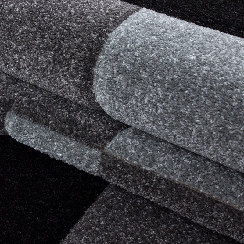 Modern floor rug - Tetris Grey 1310