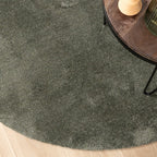 Round Washable Rug - Clean Green