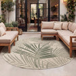 Round Outdoor Rug - Tiga Palm Green