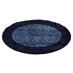 Round High-pile floor rug - Edge Blue