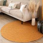 Round Wool Rug - Wise Yellow