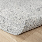 Round Wool Rug - Wise Grey/White