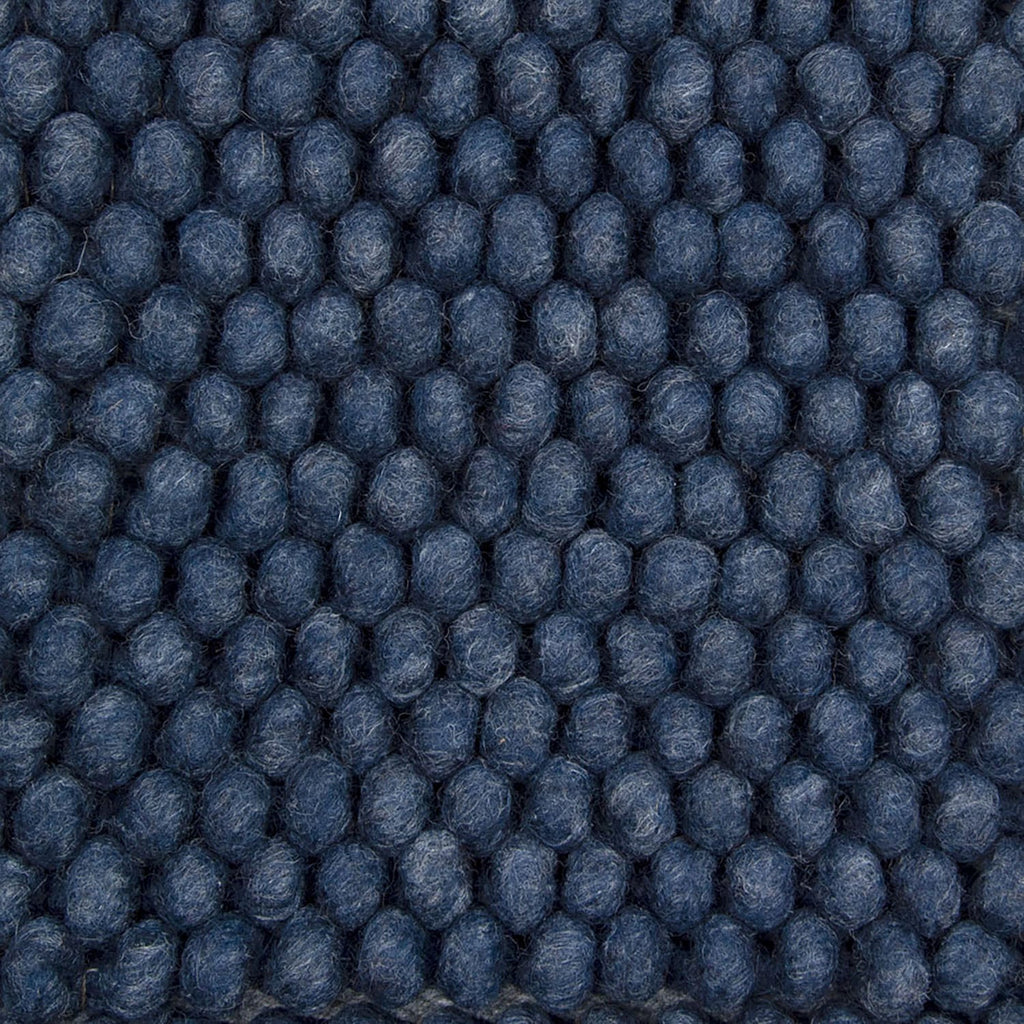 Wool floor rug to measure - New Loop Dark Blue 290
