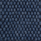 Wool floor rug to measure - New Loop Dark Blue 290