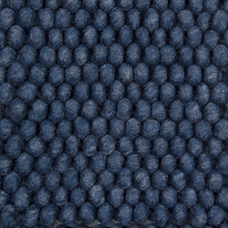 Wool floor rug to measure - New Loop Dark Blue 290