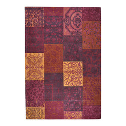 Patchwork floor rug - Delany Red