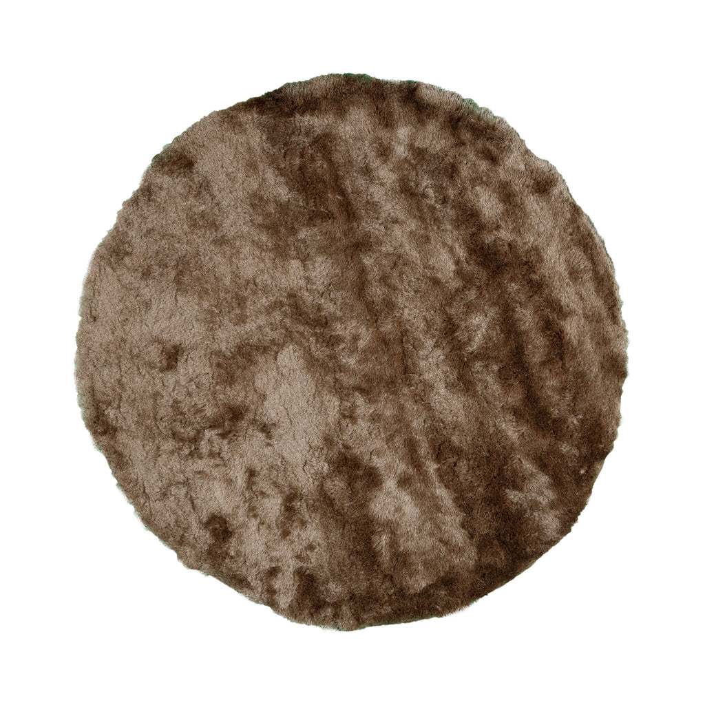 Round High Pile Rug - Glorious Taupe