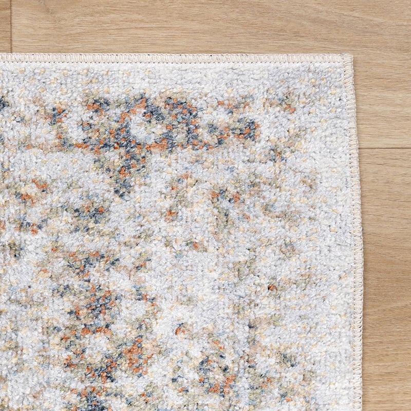 Washable Rug - Nova Medallion Light Grey