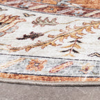 Round Vintage Outdoor Rug - Santo Medallion Terra