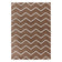Low-pile floor rug - Smoothly Weave Brown/White