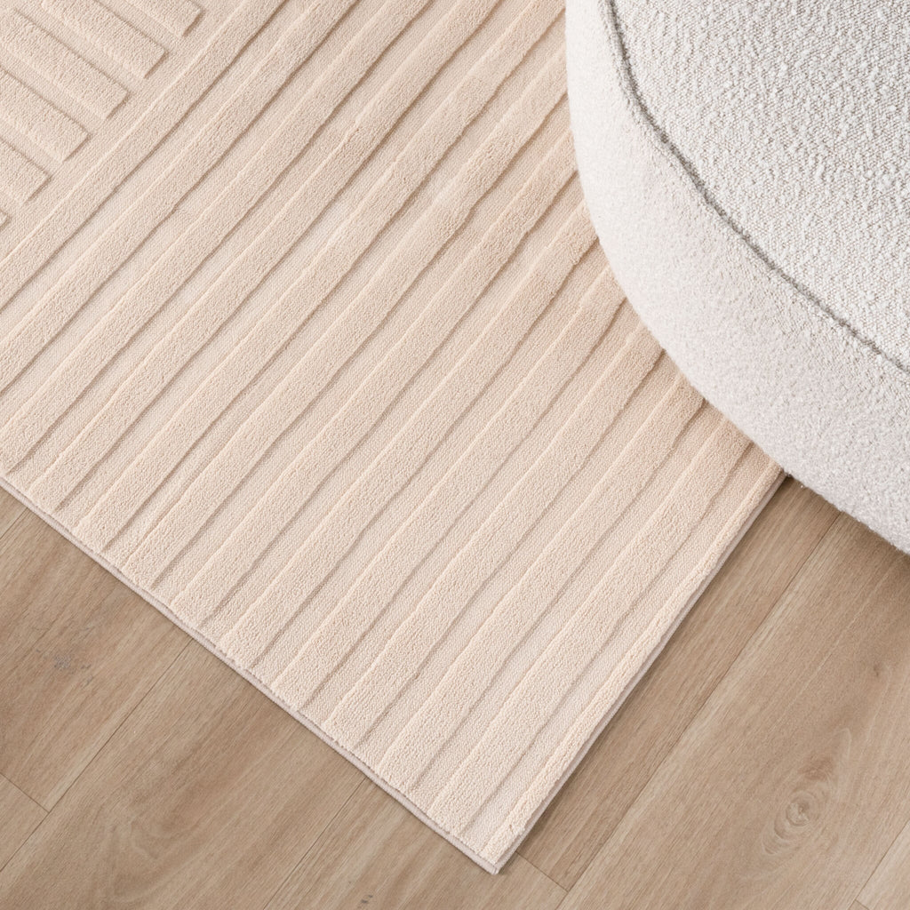 Scandinavian Rug - Charm Curves Beige