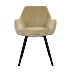 Velvet dining chair - Karl Champagne