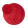 Round Washable Rug - Vivid Red