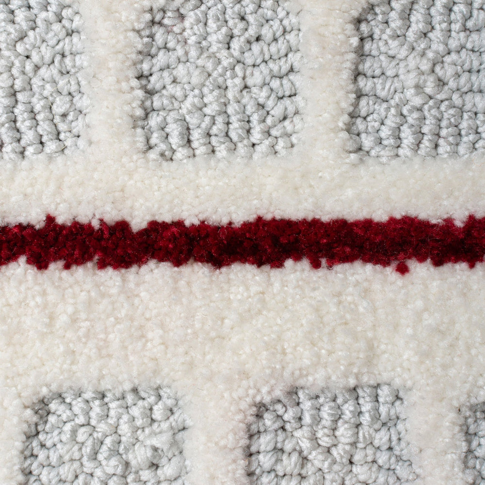 Children's floor rug - Zesto City Grey/Red