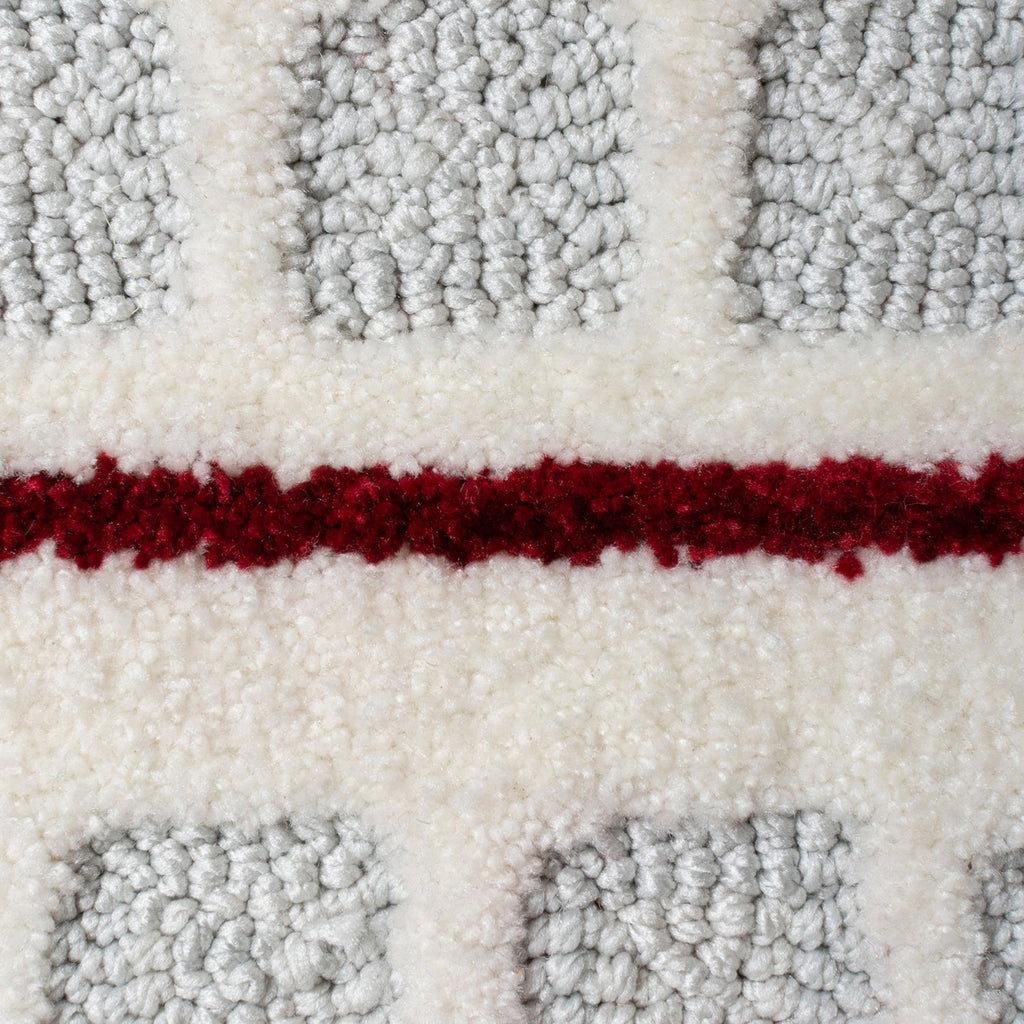 Children's floor rug - Zesto City Grey/Red