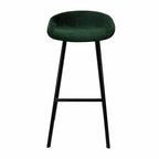 Velvet bar stool - Green