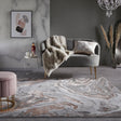 Marble Floor Rug - Erio Marbled Grey/Pink