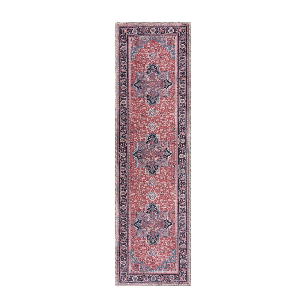 Washable Runner - Reido Traditional Red
