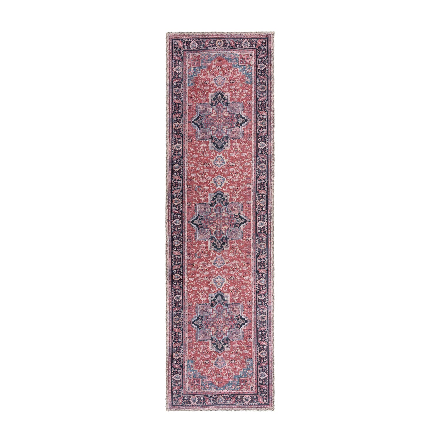 Washable Runner - Reido Traditional Red