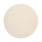 Round Wool Rug - Feline White