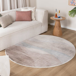 Round Modern Rug - Field Taupe