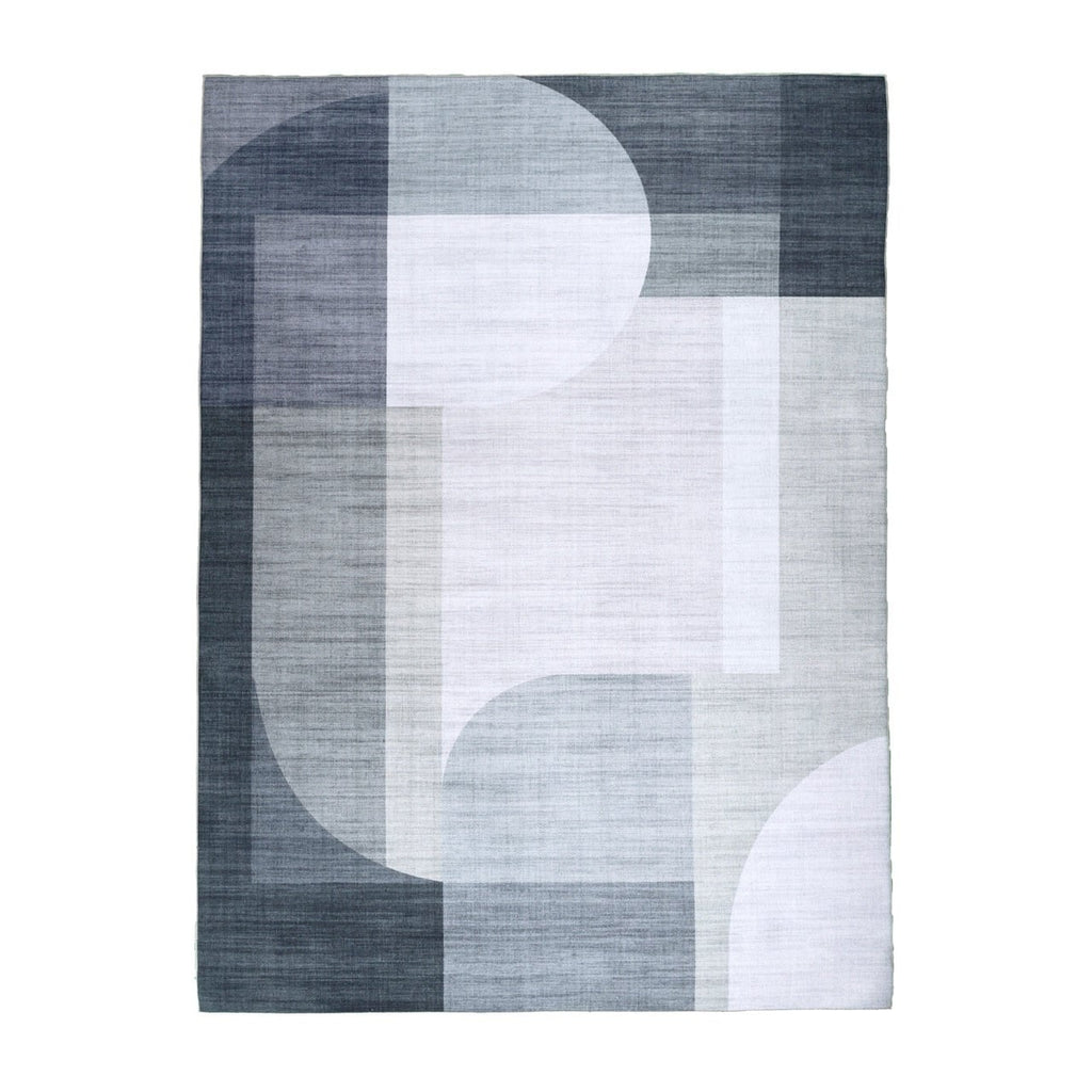 Abstract Outdoor Rug - Groovy Shapes Green/Blue