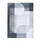 Abstract Outdoor Rug - Groovy Shapes Green/Blue