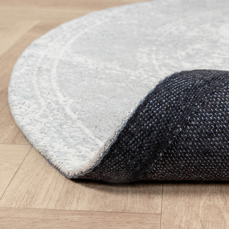 Round Vintage Rug - Admire Light Grey