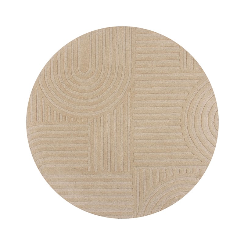Round Modern Rug - Solacio Zen Beige